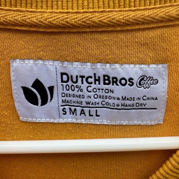 Dutch Bros SALE Gold Logo Crewneck Lightweight Fleece Sweater XS+Small+MED+L+XXL - Picture 6 of 17